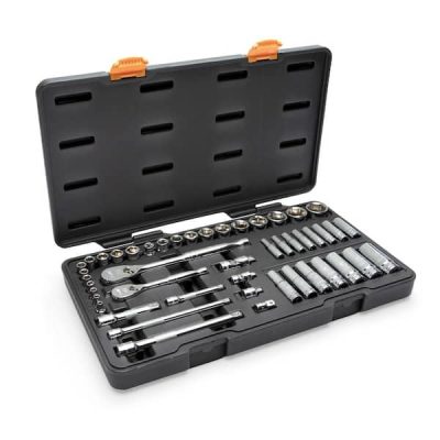 1/4 in. and 3/8 in. Drive 84-Tooth, Standard and Deep, SAE Mechanics Tool Set in Storage Case (47-Piece)