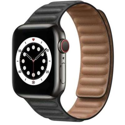 1 Piece Men And Women Apple Fashionable Leather Magnetic Sports Strap Compatible With Apple Watch Band 40mm Ultra2 49mm 44mm 45mm 41mm 42mm 38mm…