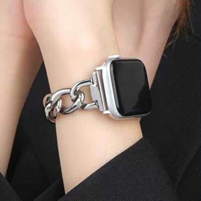 1 Piece Women Apple Classic Metal Watch Strap Compatible With Apple Watch Band 40mm Ultra2 49mm 44mm 45mm 41mm 42mm 38mm Wrist Strap Bracelet…