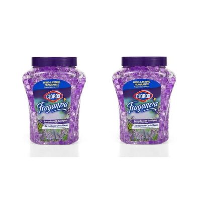 12 oz. Jar Fraganzia Air Freshener Crystal Beads Lavender with Eucalyptus (2-pack)