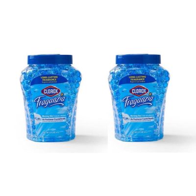 12 oz. Jar Fraganzia Air Freshener Crystal Beads Morning Sky (2-pack)