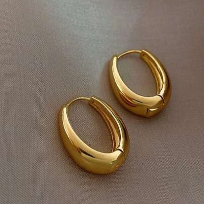 1pair Fashion Minimalist Hoop Earrings For Women For Daily Decoration