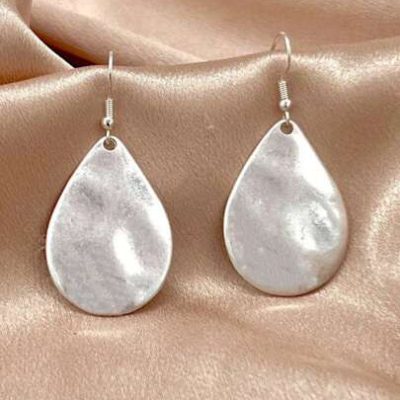 1pair Fashionable Personality Popular European And American Style Tear Drop Shaped Gold Plated Dangle Earrings Suitable For Women’s Daily Wear