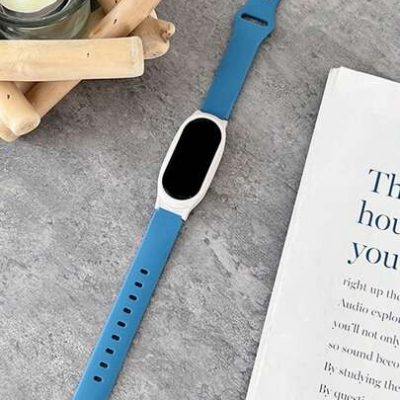 1pc Blue Silicon Strap Compatible With Xiaomi Mi Band 8 And Universal For Band 7/6/5/4/3NFC, Replacements With 8-Shaped Buckle, Ins Style, Unique…