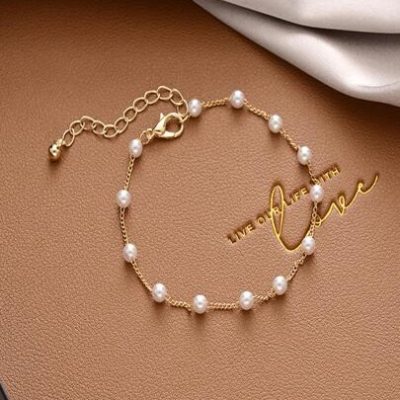 1pc Elegant Faux Pearl Decor Bracelet For Women For Daily Decoration