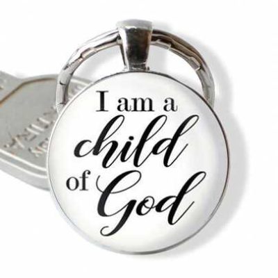 1pc I Am A Child Of God Keychain Metal_yythk