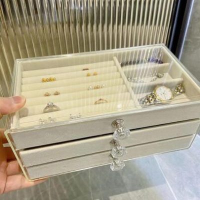 1pc Multi-Grid Large Capacity Jewelry Storage Box, Gift For Valentine’s Day