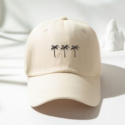 1pc women Fashion Coconut Tree Print Baseball Cap