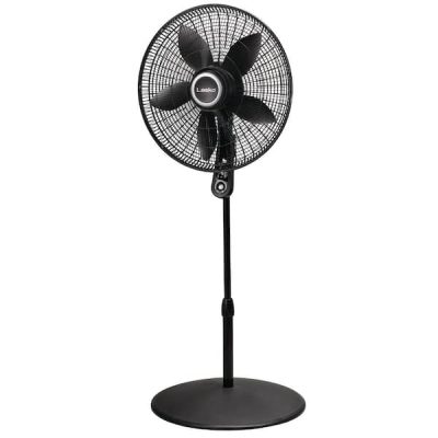 20 in. 4 Speeds Pedestal Fan in Black with 90 Degrees Tilt Adjustment, Adjustable Height, Oscillating, Remote,Timer