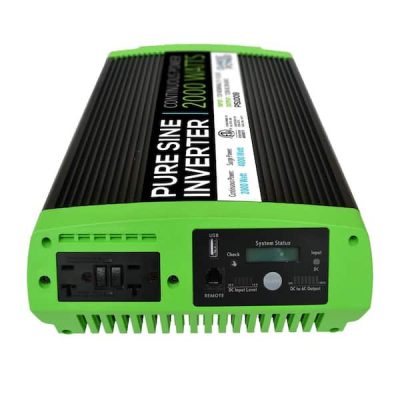 2000-Watt Continuous 4000-Watt Surge Peak Power Pure Sine Wave Inverter w/Digital LCD Display