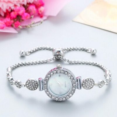 2023 New Arrival Luxury Brand Women’s Bracelet Watch, Fashionable & Casual Quartz Watch With Beaded Band, Ideal Birthday Gift For Women (Reloj Mujer)