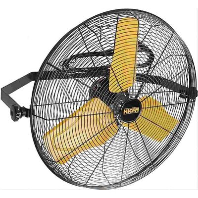 24 in. heavy-duty Industrial Wall Mounted Fan with Permanent Lubricated Ball Bearing, 9 ft. Cord, 180 ° Tilting