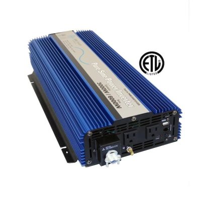 3,000 Pure Sine Inverter 12-Volt DC to 120-Volt AC ETL Listed to UL 458