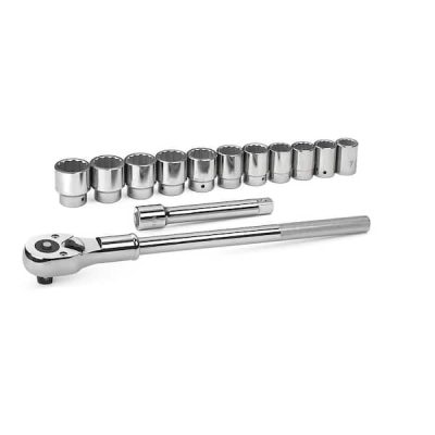 3/4 in. Drive 12-Point SAE 24-Tooth Ratchet and Socket Mechanics Tool Set (13-Piece)