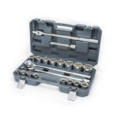 3/4 in. Drive 12-Point Standard SAE Mechanics Tool Set with Case (21-Piece)