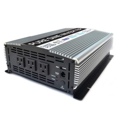 3-Outlet Pure Sine Wave Inverter 2,000-Watt Continuous/4,000-Watt Peak with 5-Volt USB Port