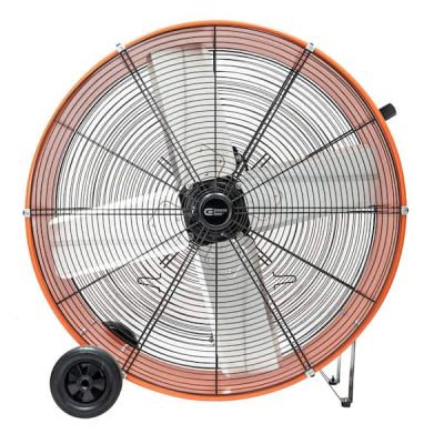 30 in. 2-Speed Heavy-Duty Drum Fan in Orange