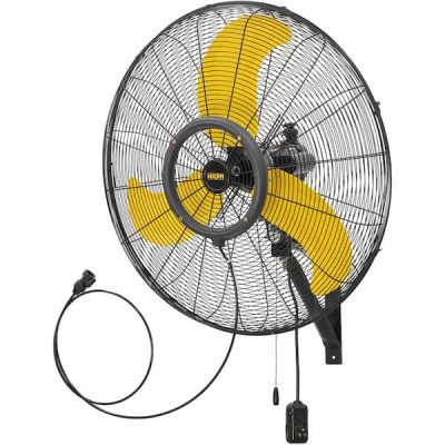 30 in. 3-Speeds Outdoor Wall Mounted Fan in Yellow with IP44 Enclosure Motor, Sealed Control Box, GFCI Plug