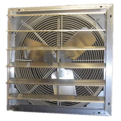 30 in. 5895 CFM Shutter Exhaust Fan Wall Mounted