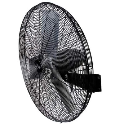 30 in. Black Tilting Mountable Heavy-Duty Commercial Strength Oscillating Wall Fan with 3 Speed Motor