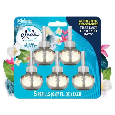 3.35 fl. oz. Aqua Waves Scented Oil Plug-in Air Freshener Refill (5-Count)