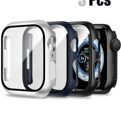 3PCS Apple Watch Case Men And Women, Transparent+Black+Starlight Color, Sports And Leisure, Shockproof And Scratch-Resistant PC Case With Hardened…