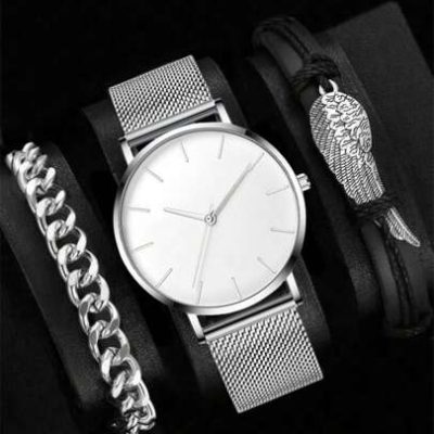 3pcs/Set Men Casual And Simple Business Personality Matching Bracelet Set