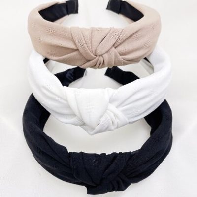 3pcs/set Women’s Knotted Headband, Hair Accessories, Simple & Elegant, Solid Color, For Daily Wear And School Outfits