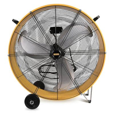 42 in. 2 Speeds Drum Fan in Yellow with Powerful 4/5 HP Motor, Commercial or Industrial Fan, Turbo Blade, Low Noise