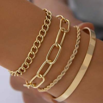 4pcs Minimalist Solid Bracelet