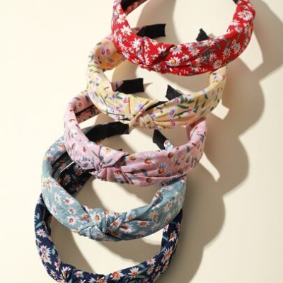 5pcs Ditsy Floral Pattern Hair Hoop Boho