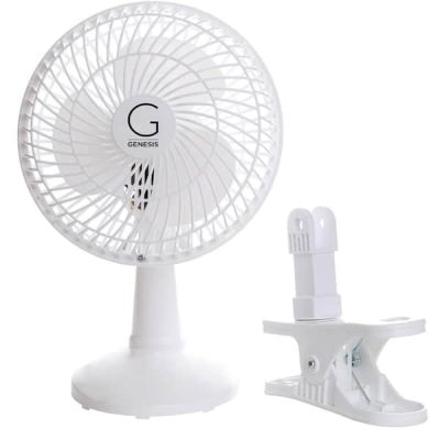 6 in. Convertible Table-Top and Clip Fan in White