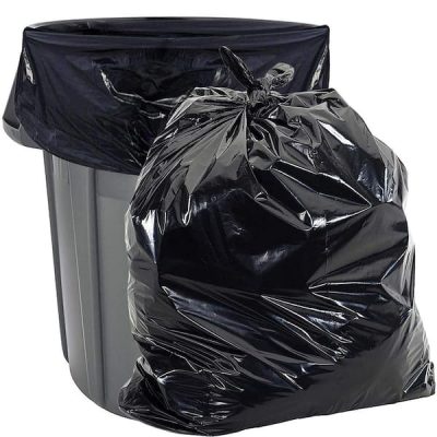 60 Gal. 2 Mil (eq) Black Trash Bags 38 in. x 58 in. Pack of 50 for Janitorial, Industrial and Hospitality