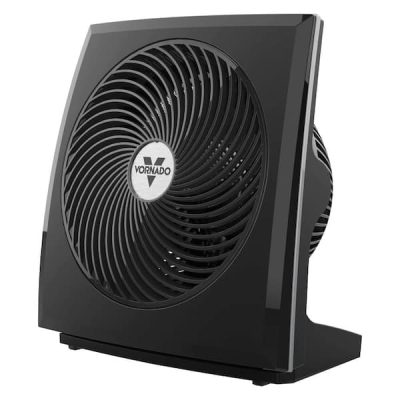 673T 9.16 in. 3 Fan Speeds Table Fan in Black with Tilting Feature