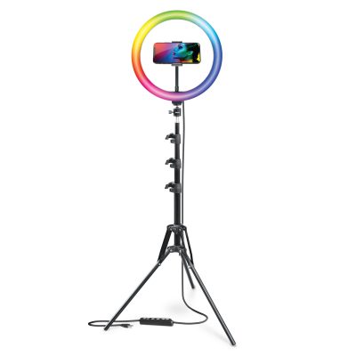 Bower 12-inch LED RGB Ring Light Studio Kit with Special Effects Black