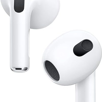 Apple AirPods (3rd Generation) Wireless Ear Buds, Bluetooth Headphones, Personalized Spatial Audio, Sweat and Water Resistant, Lightning Charging…