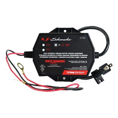 Automotive 6-Volt/12-Volt 1.5-Amp Fully Automatic Battery Maintainer with Reverse Hook-up Protection