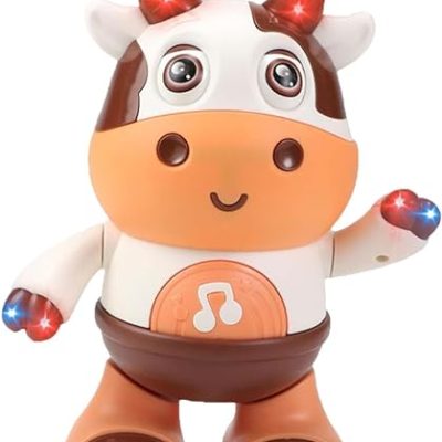 Baby Cow Musical Toys Dancing Walking Baby Cow Toy, Baby Cow Musical Toys, 2024 New Musical Cow Toy, Dancing and Singing Musical Cow Toy, Sensory…