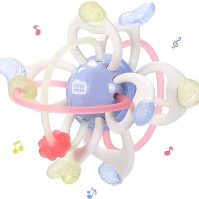 Baby Teething Toys Multiple Sensory Teething Ball Silicone Baby Teether Toys Montessori Teethers for Babies, Chew Toy for Babies 0-12 Months,…