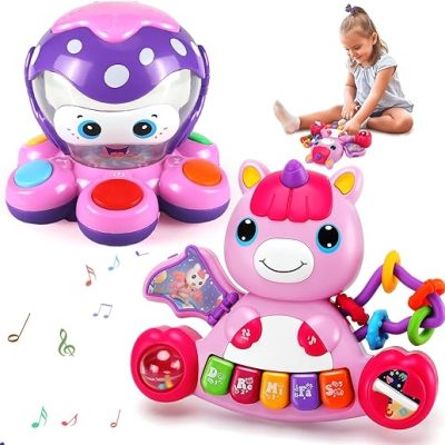 Baby Toys 6 to 12 Months, Unicorn Baby Piano Musical Light Infant Toys 6 9 12 18 Months-Toddler Old Baby Music Toys Early Education Birthday Gift…
