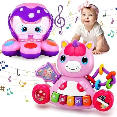 Baby Toys 6 to 12 Months, Unicorn Baby Piano Musical Light Infant Toys 6 9 12 18 Months Baby Girl Toys, Toddler Old Baby Music Toys Early Education…