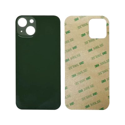 (Big Hole) Glass Back Cover for iPhone 13 (No Logo) (Alpine Green)