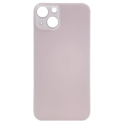 (Big Hole) Glass Back Cover for iPhone 13 (No Logo) (Pink)