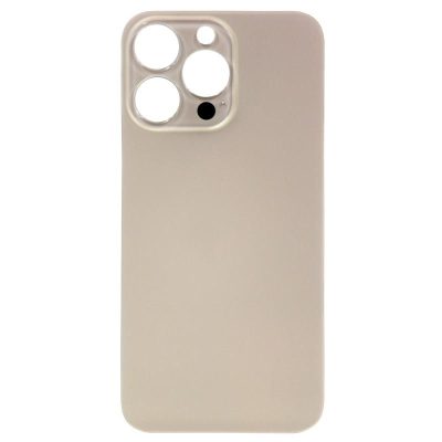 (Big Hole) Glass Back Cover for iPhone 13 Pro Max (No Logo) (Gold)