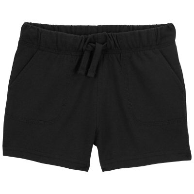 Black Baby Pull-On Cotton Shorts | carters.com