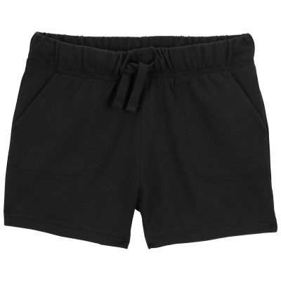 Black Toddler Pull-On Cotton Shorts | carters.com