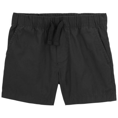 Black Toddler Pull-On Poplin Shorts | carters.com