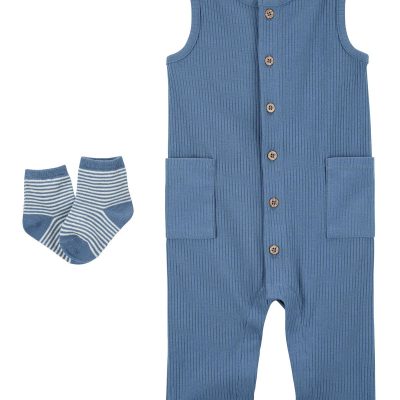 Blue Baby 2-Piece Jumpsuit & Socks Set | carters.com