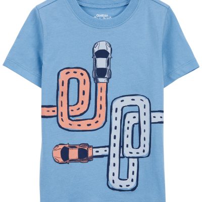 Blue Toddler Race Car Graphic Tee | carters.com