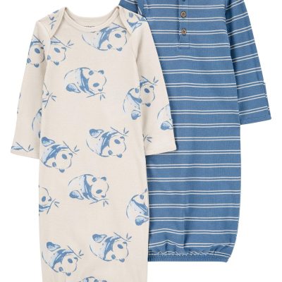 Blue/White Baby 2-Pack Sleeper Gowns | carters.com